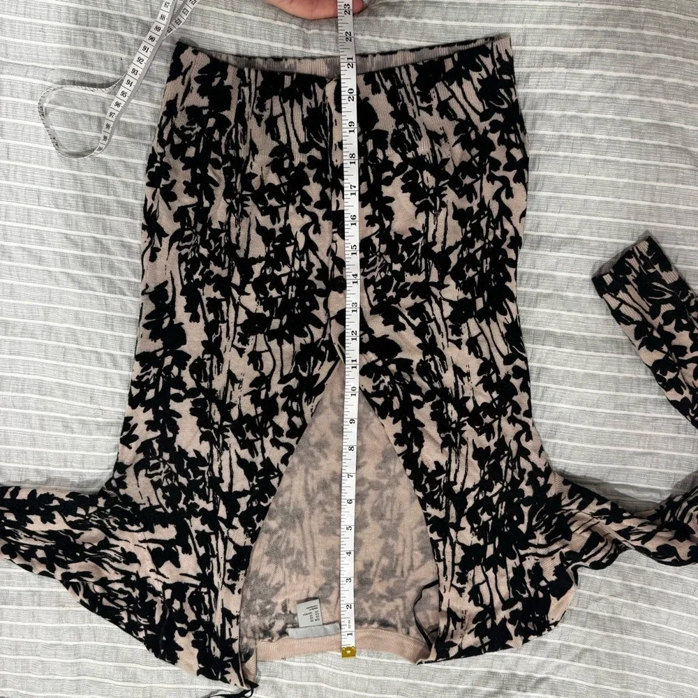 H&M Black and Cream Patterned‎ Cardigan XS